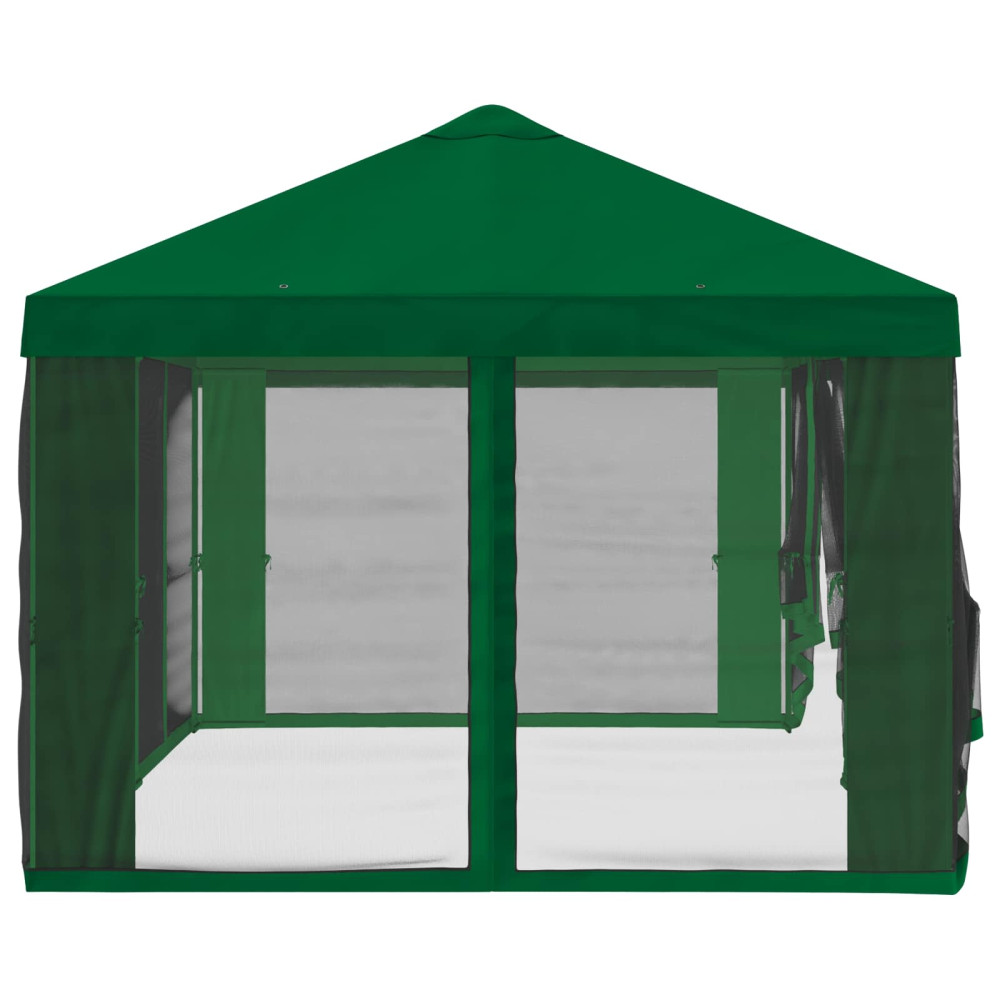 Produktbild för Gazebo-tak med sidoväggar Grön 600,5 x 300,5 cm Polyester