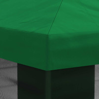 Produktbild för Gazebo-tak med sidoväggar Grön 600,5 x 300,5 cm Polyester
