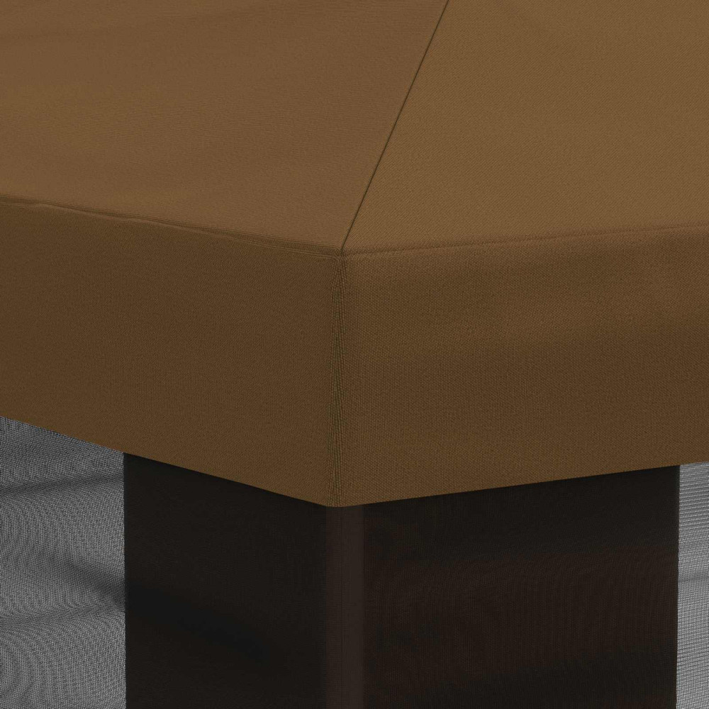 Produktbild för Gazebo-tak med sidoväggar Taupe 600,5 x 300,5 cm Polyester