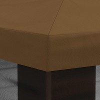 Produktbild för Gazebo-tak med sidoväggar Taupe 600,5 x 300,5 cm Polyester