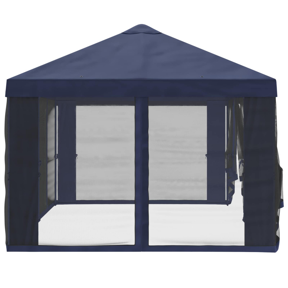 Produktbild för Gazebo-tak med sidoväggar Blå 600,5 x 300,5 cm Polyester