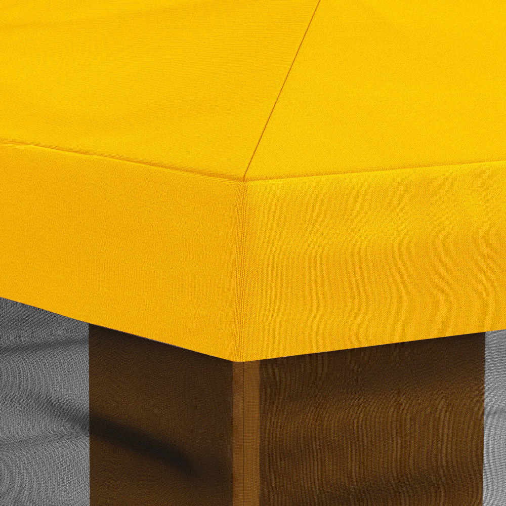 Produktbild för Gazebo-tak med sidoväggar Gul 600,5 x 300,5 cm Polyester