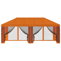 Produktbild för Gazebo-tak med sidoväggar Orange 600,5 x 300,5 cm Polyester