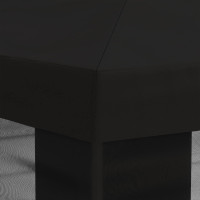 Produktbild för Gazebo-tak med sidoväggar Svart 600,5 x 300,5 cm Polyester