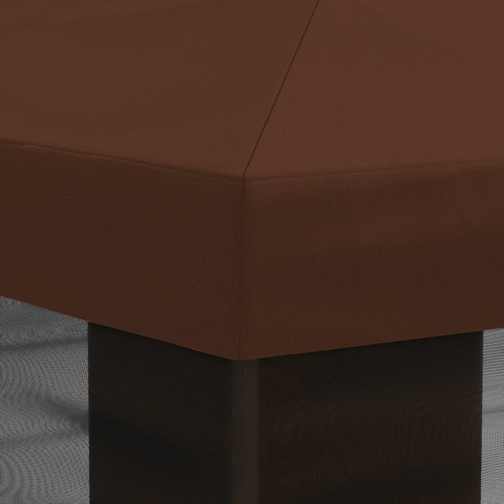 Produktbild för Gazebo-tak med sidoväggar Brun 600,5 x 300,5 cm Polyester