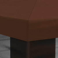 Produktbild för Gazebo-tak med sidoväggar Brun 600,5 x 300,5 cm Polyester