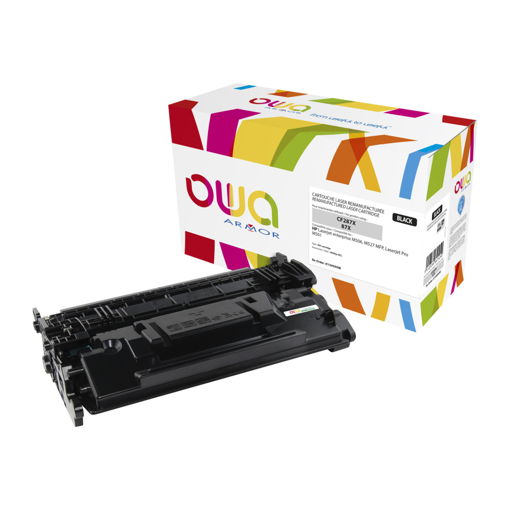 Produktbild för OWA - svart - kompatibel - återanvänd - tonerkassett (alternativ för: HP 87X, HP CF287X)