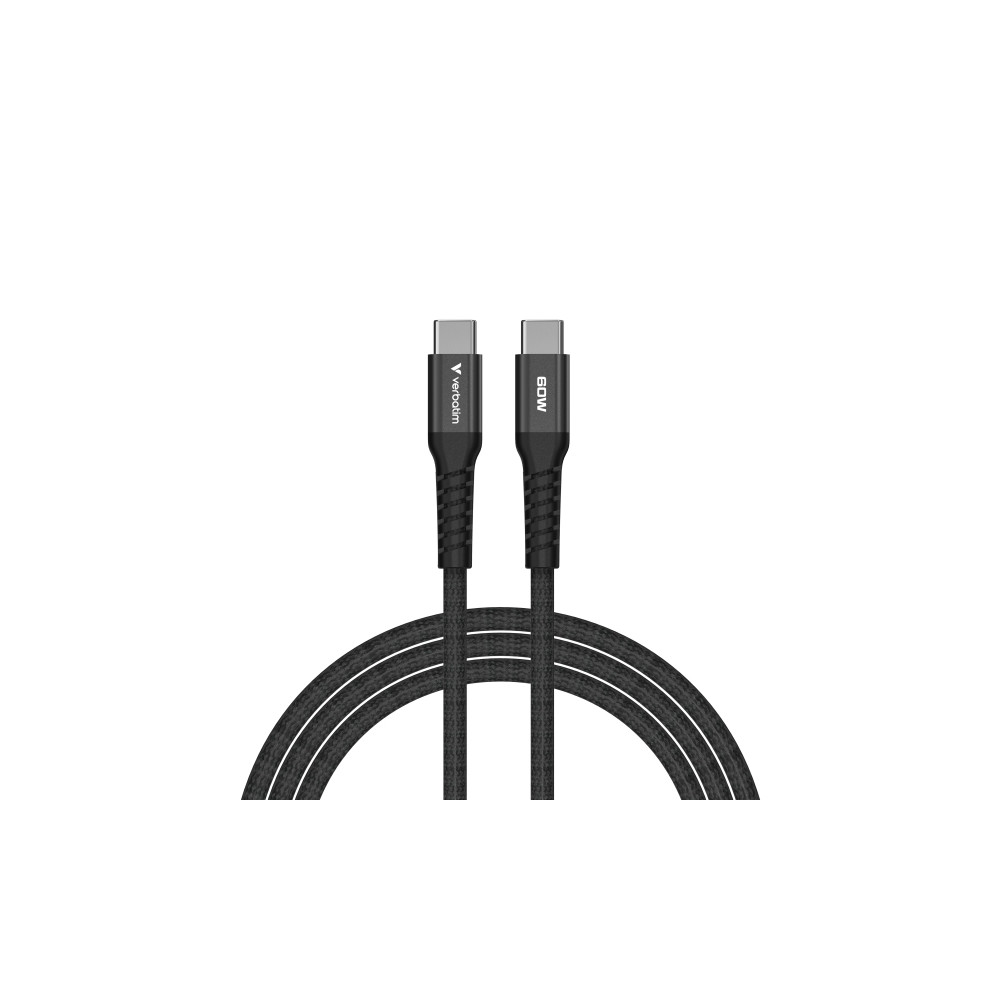 Produktbild för Verbatim Sync and Charge - USB-C / strömkabel - USB-C till USB-C - 1.2 m