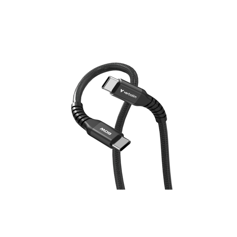 Produktbild för Verbatim Sync and Charge - USB-C / strömkabel - USB-C till USB-C - 1.2 m