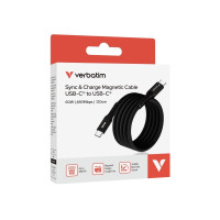 Produktbild för Verbatim Sync and Charge - USB-C / strömkabel - USB-C till USB-C - 1.2 m