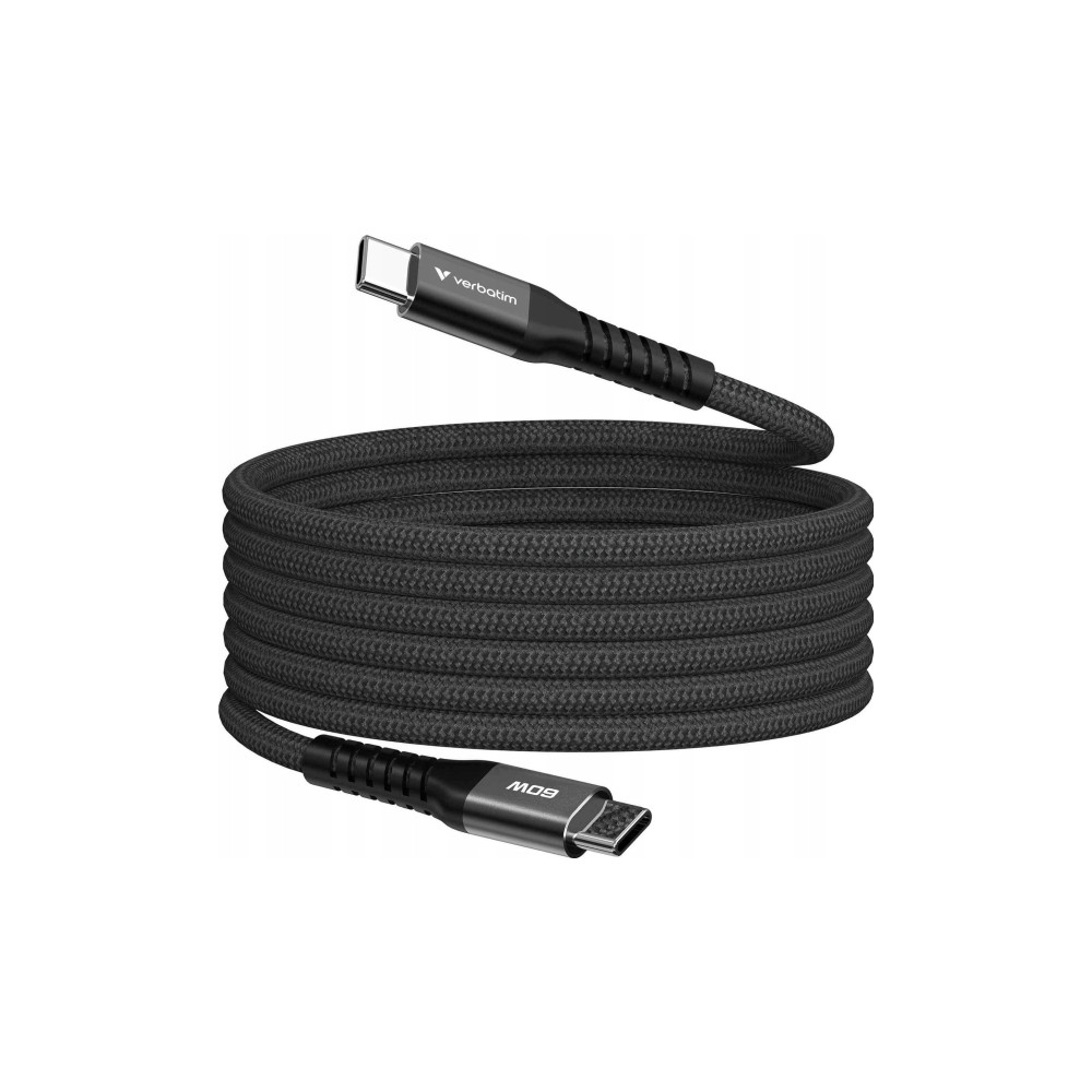 Produktbild för Verbatim Sync and Charge - USB-C / strömkabel - USB-C till USB-C - 1.2 m