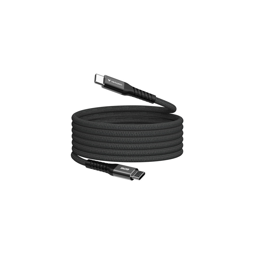 Produktbild för Verbatim Sync and Charge - USB-C / strömkabel - USB-C till USB-C - 1.2 m