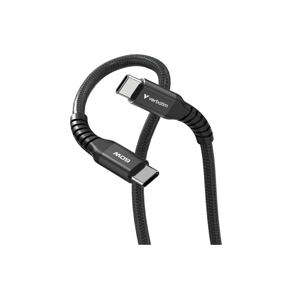 Produktbild för Verbatim Sync and Charge - USB-C / strömkabel - USB-C till USB-C - 1.2 m
