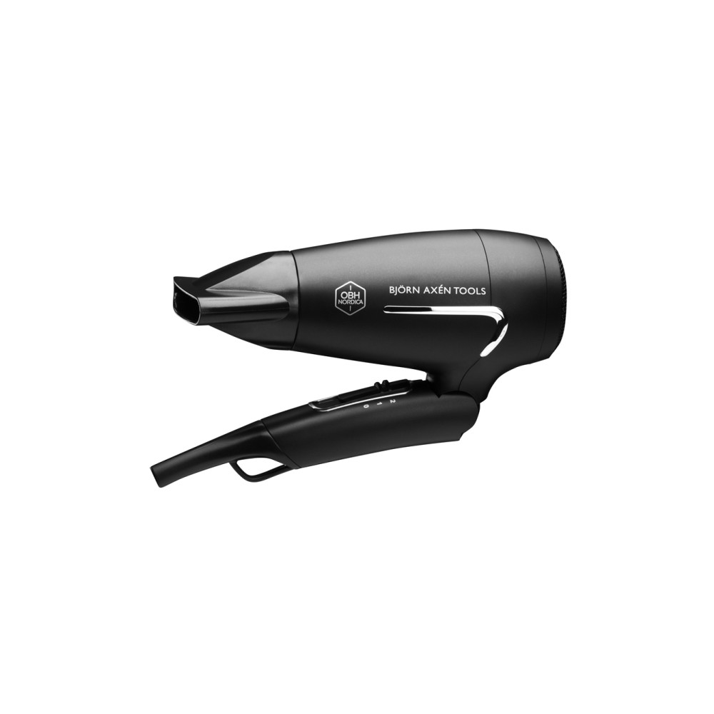 Produktbild för OBH Nordica Björn Axén Tools Flow Travel Hairdryer - hårtork - svart