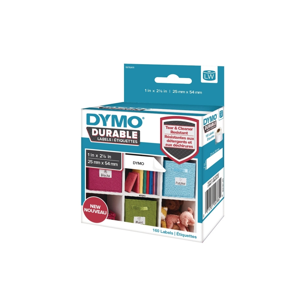 Produktbild för Dymo Durable etiketter 25 x 54 mm