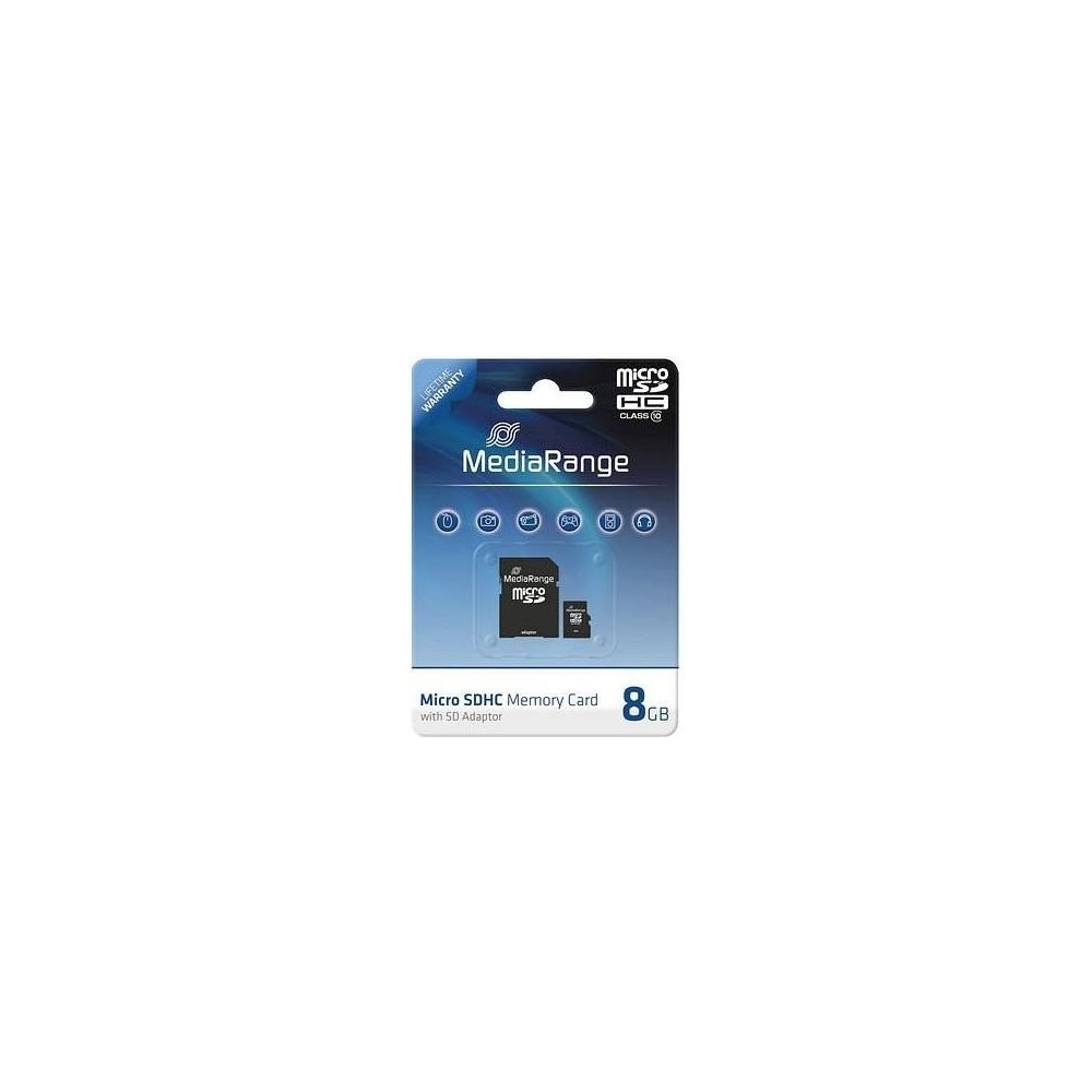 Produktbild för MediaRange - flash-minneskort - 8 GB - microSDHC