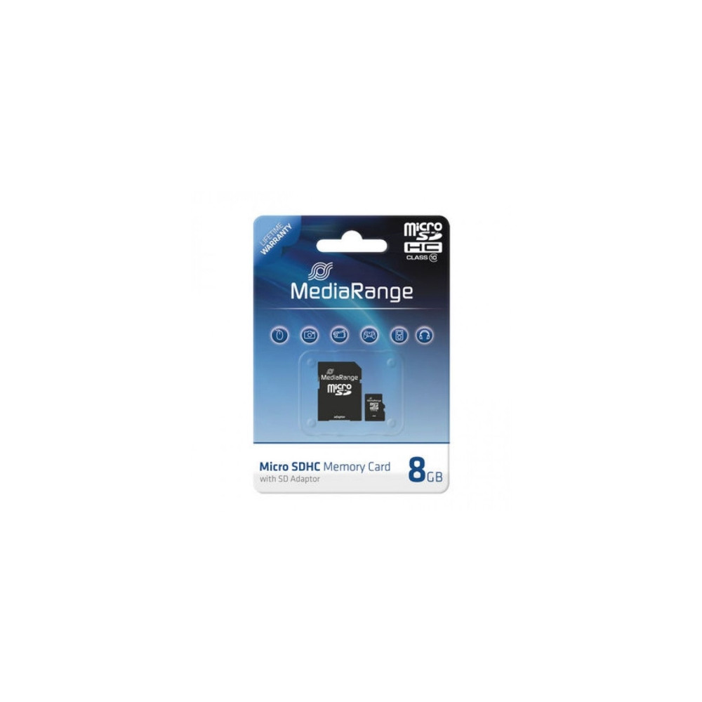 Produktbild för MediaRange - flash-minneskort - 8 GB - microSDHC