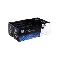 Produktbild för HP 83A - 2-pack - svart - original - LaserJet - tonerkassett (CF283AD)