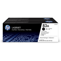 Produktbild för HP 83A - 2-pack - svart - original - LaserJet - tonerkassett (CF283AD)