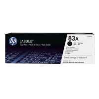 Produktbild för HP 83A - 2-pack - svart - original - LaserJet - tonerkassett (CF283AD)