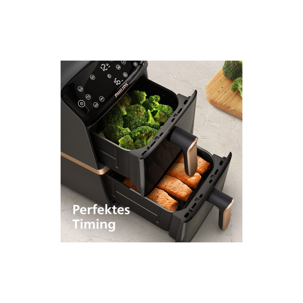 Produktbild för Philips 4000 Series NA462 - dubbel luftfritös - svart/mörkgrå