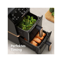 Produktbild för Philips 4000 Series NA462 - dubbel luftfritös - svart/mörkgrå