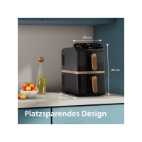 Produktbild för Philips 4000 Series NA462 - dubbel luftfritös - svart/mörkgrå