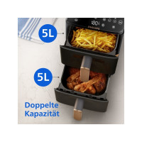 Produktbild för Philips 4000 Series NA462 - dubbel luftfritös - svart/mörkgrå