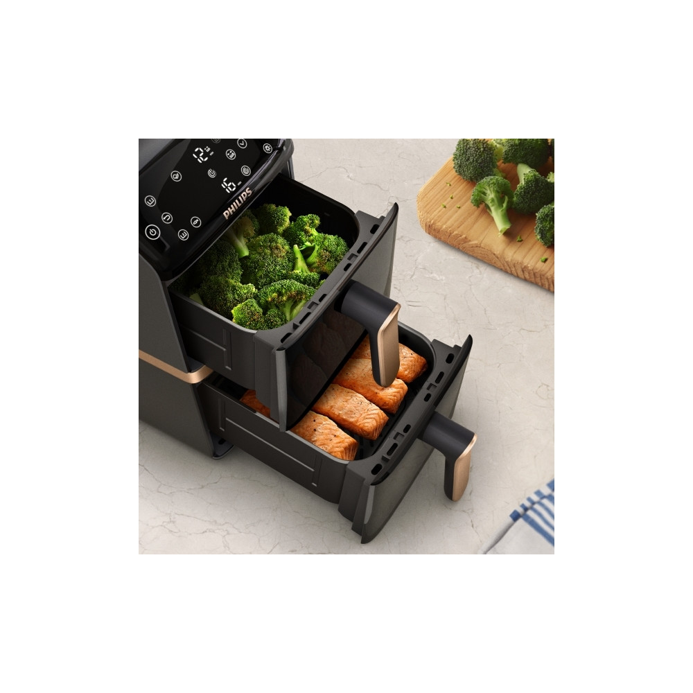 Produktbild för Philips 4000 Series NA462 - dubbel luftfritös - svart/mörkgrå