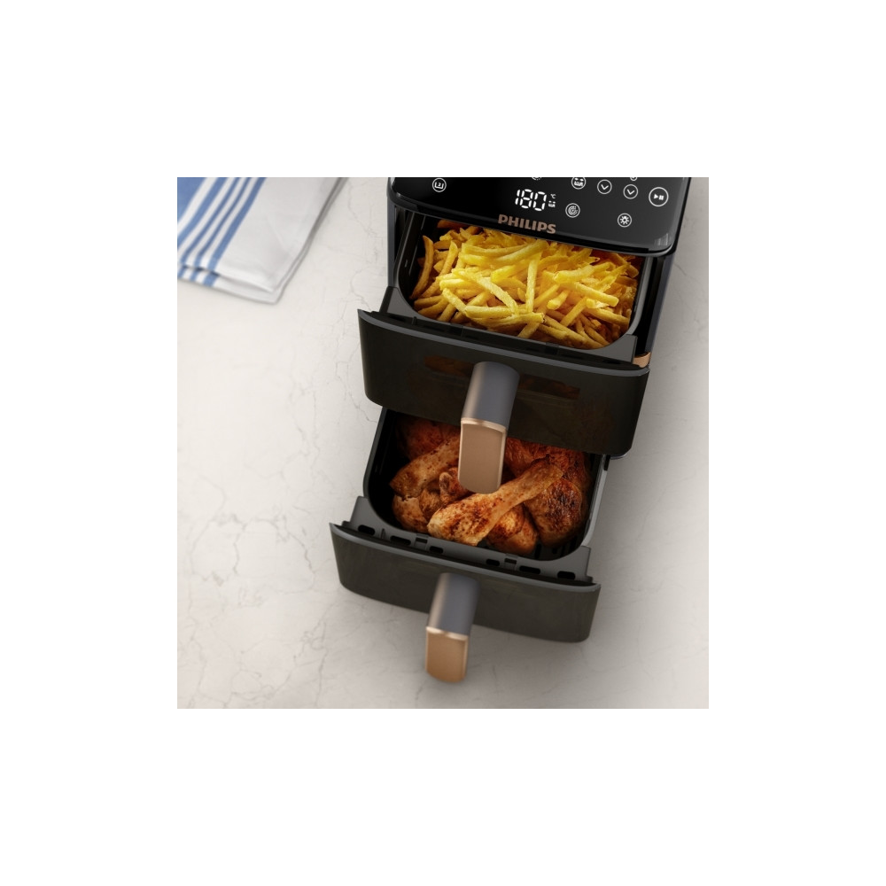 Produktbild för Philips 4000 Series NA462 - dubbel luftfritös - svart/mörkgrå