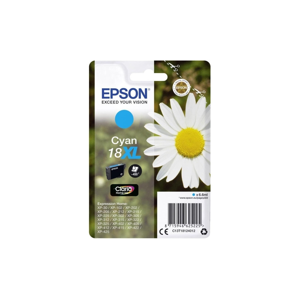 Produktbild för Epson 18XL - XL - cyan - original - bläckpatron