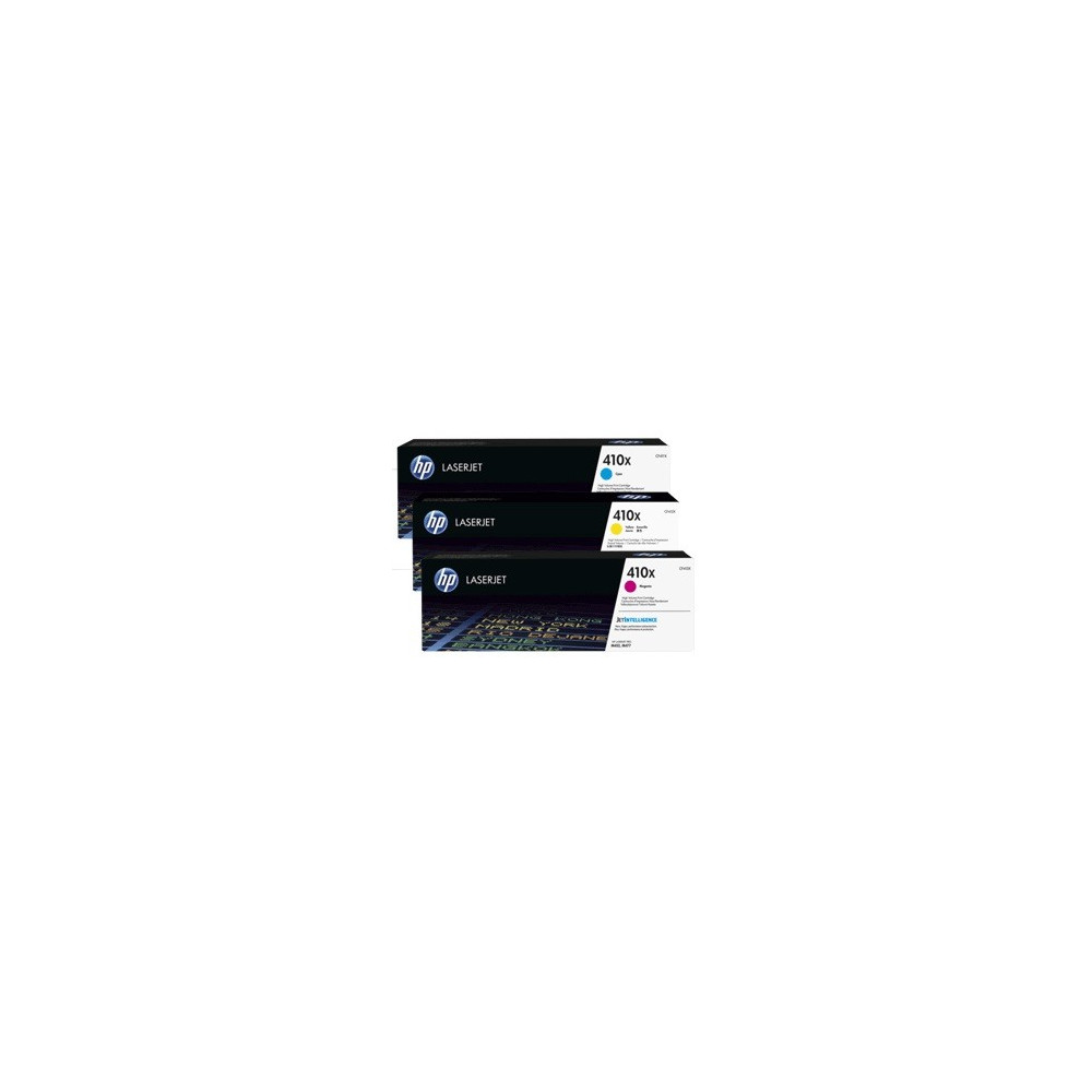 Produktbild för HP 410X - 3-pack - Lång livslängd - gul, cyan, magenta - original - LaserJet - tonerkassett (CF252XM)