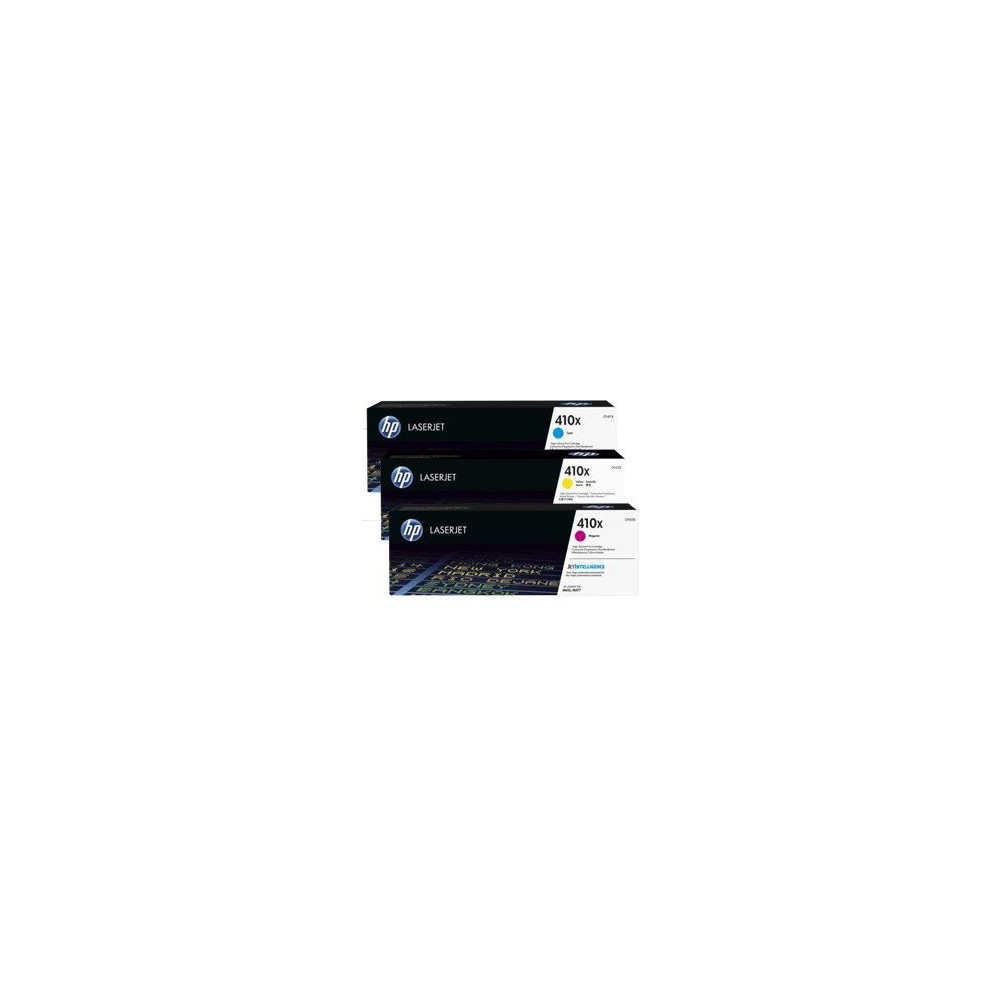 Produktbild för HP 410X - 3-pack - Lång livslängd - gul, cyan, magenta - original - LaserJet - tonerkassett (CF252XM)