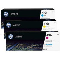 Produktbild för HP 410X - 3-pack - Lång livslängd - gul, cyan, magenta - original - LaserJet - tonerkassett (CF252XM)