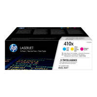 Produktbild för HP 410X - 3-pack - Lång livslängd - gul, cyan, magenta - original - LaserJet - tonerkassett (CF252XM)