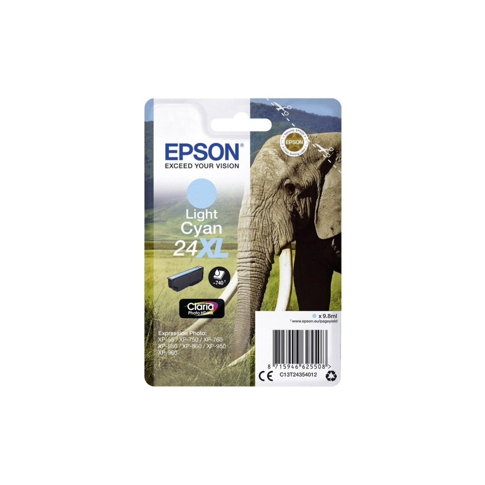 Produktbild för Epson 24XL - XL - cyan - original - bläckpatron