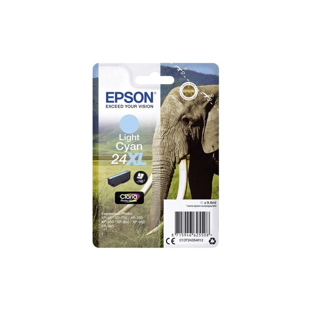 Produktbild för Epson 24XL - XL - cyan - original - bläckpatron