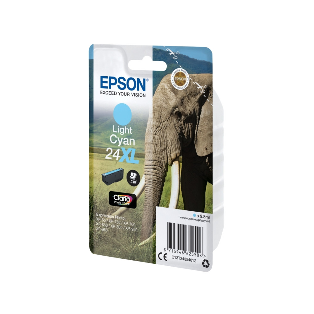 Produktbild för Epson 24XL - XL - cyan - original - bläckpatron