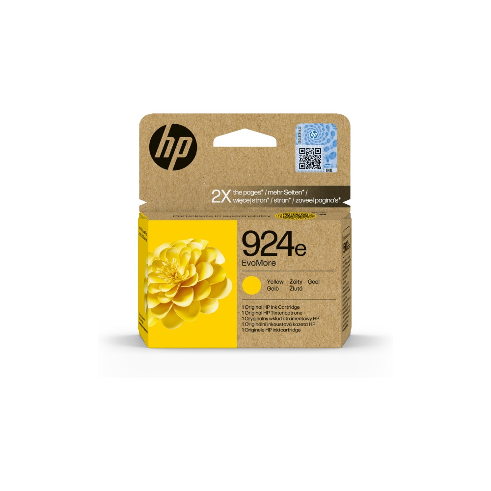 Produktbild för HP 924e EvoMore - gul - original - bläckpatron