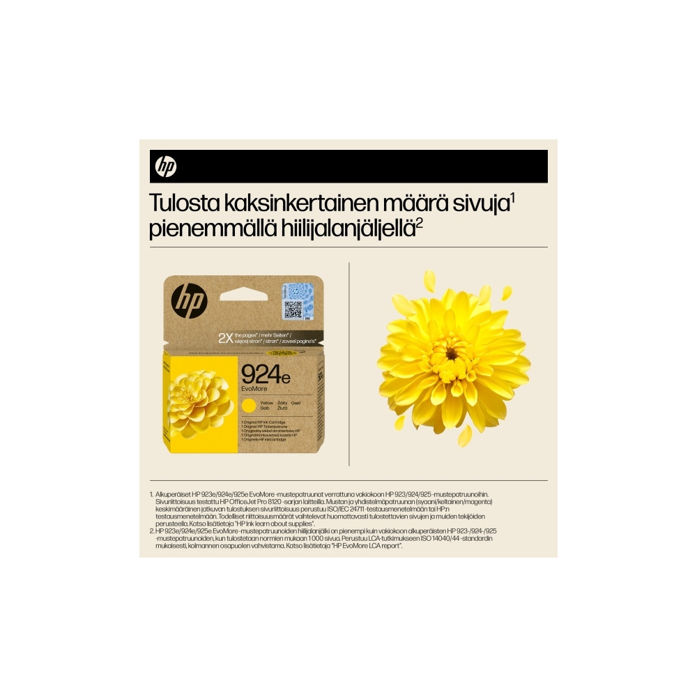 Produktbild för HP 924e EvoMore - gul - original - bläckpatron