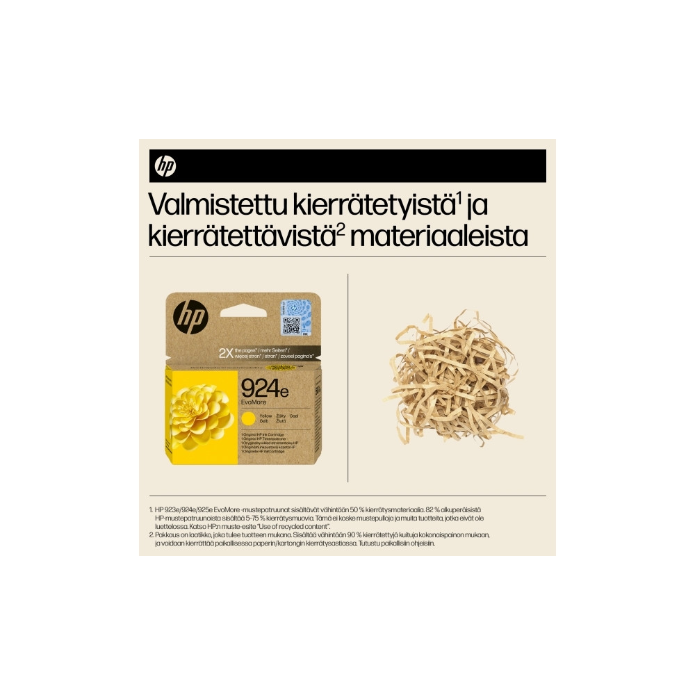 Produktbild för HP 924e EvoMore - gul - original - bläckpatron