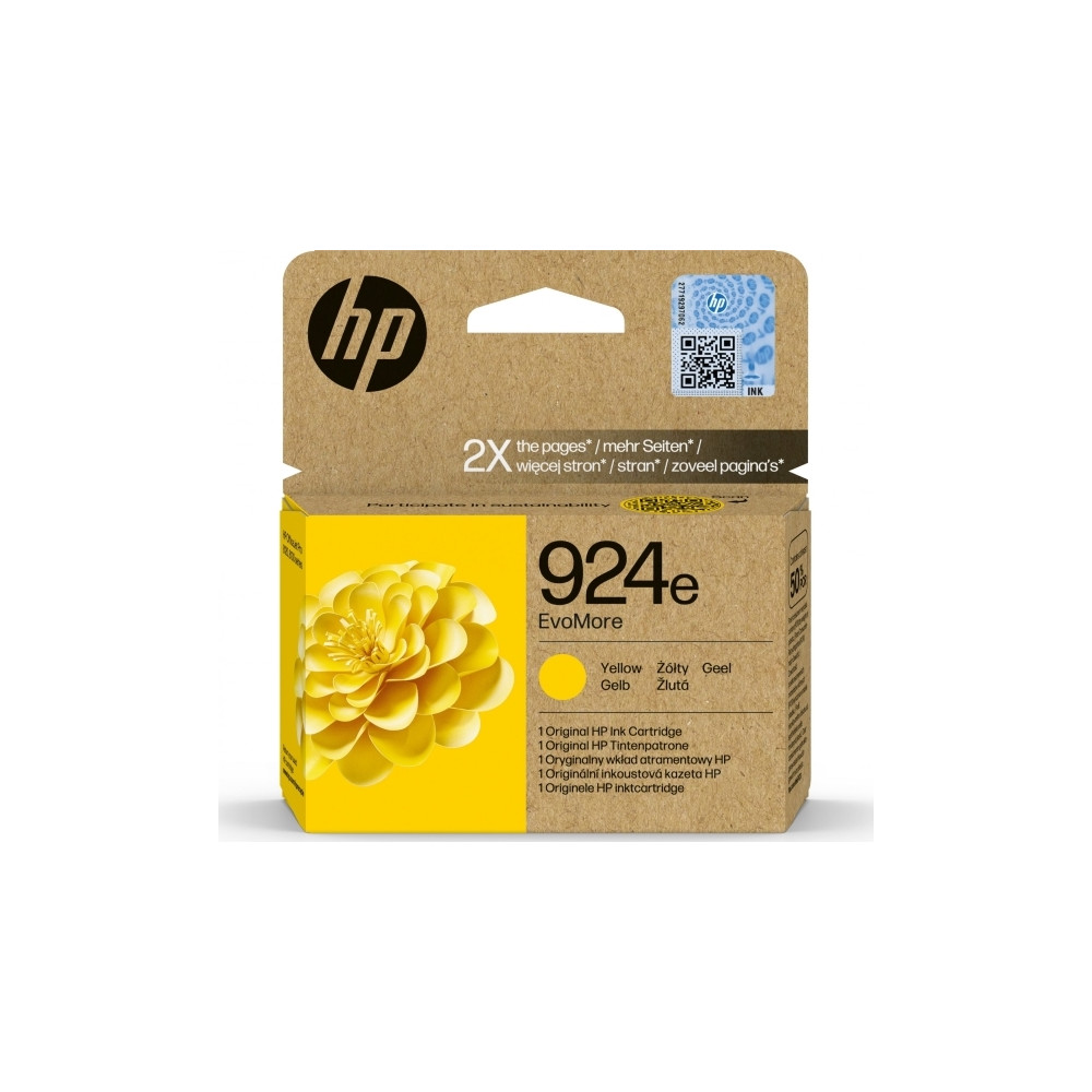 Produktbild för HP 924e EvoMore - gul - original - bläckpatron