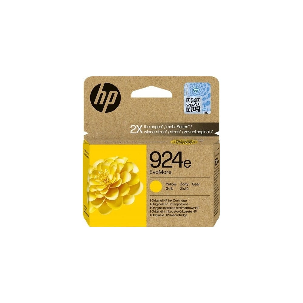 Produktbild för HP 924e EvoMore - gul - original - bläckpatron