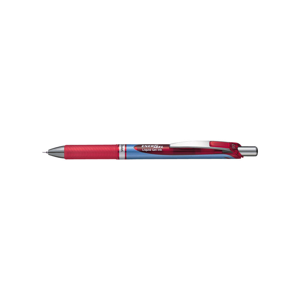 Produktbild för Gelpennor, Pentel Energel BLN75, påfyllningsbar, 0,5 mm, röd