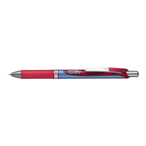 Pentel Gelpennor, Pentel Energel BLN75, påfyllningsbar, 0,5 mm, röd