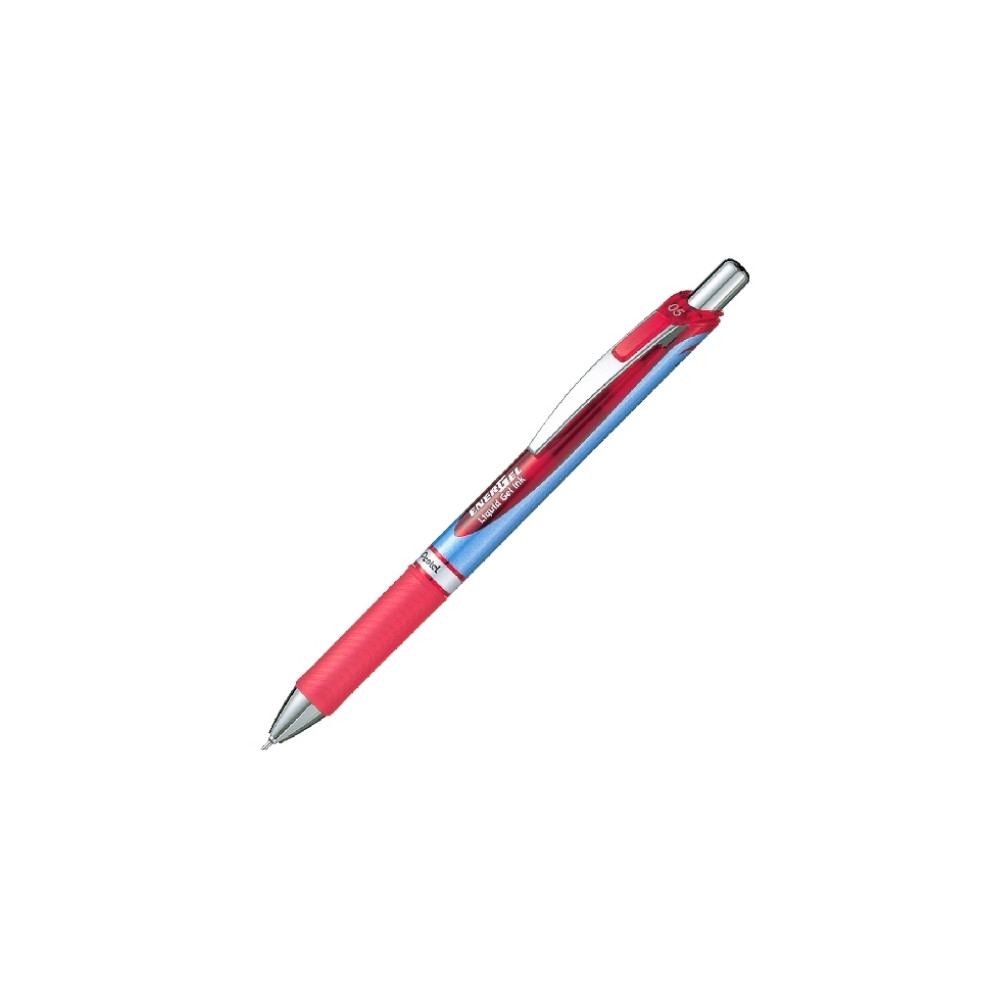 Produktbild för Gelpennor, Pentel Energel BLN75, påfyllningsbar, 0,5 mm, röd