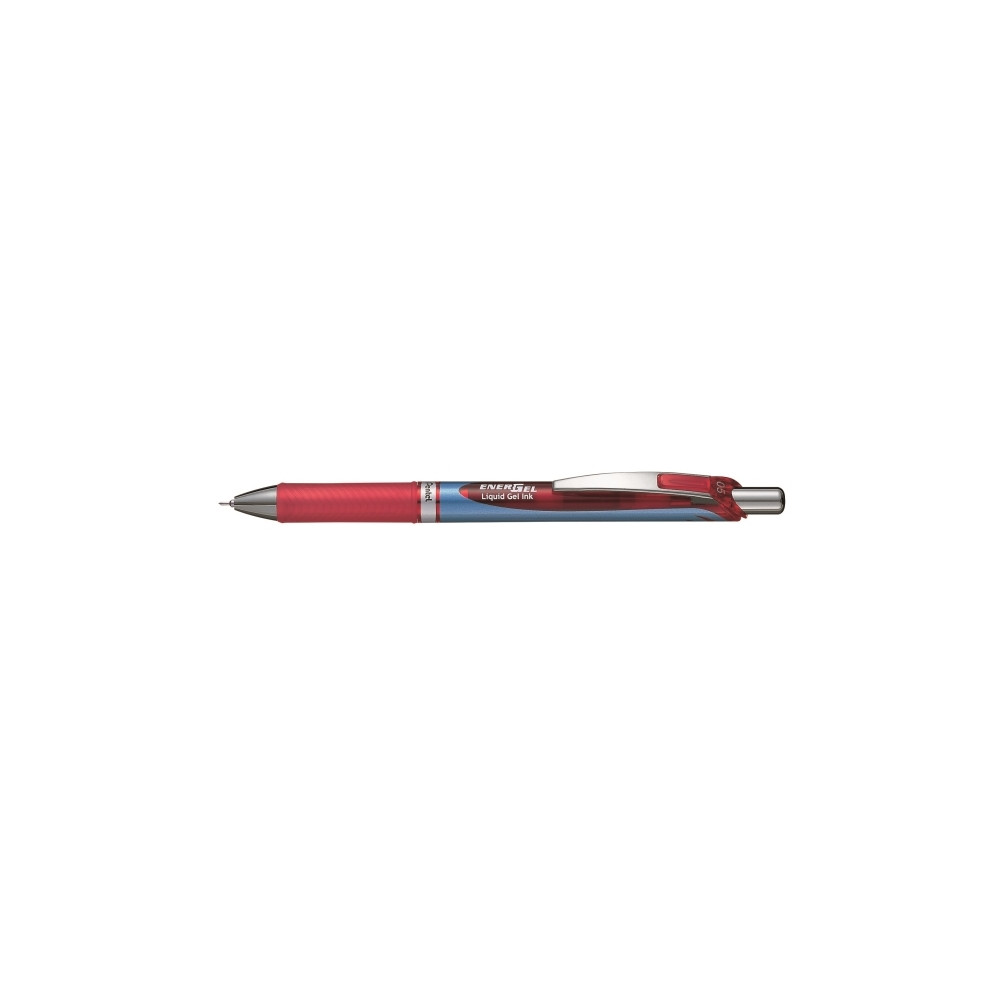 Produktbild för Gelpennor, Pentel Energel BLN75, påfyllningsbar, 0,5 mm, röd
