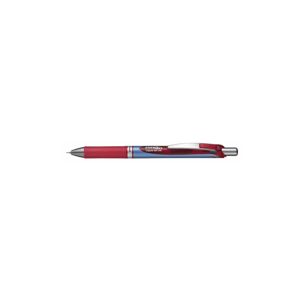 Produktbild för Gelpennor, Pentel Energel BLN75, påfyllningsbar, 0,5 mm, röd