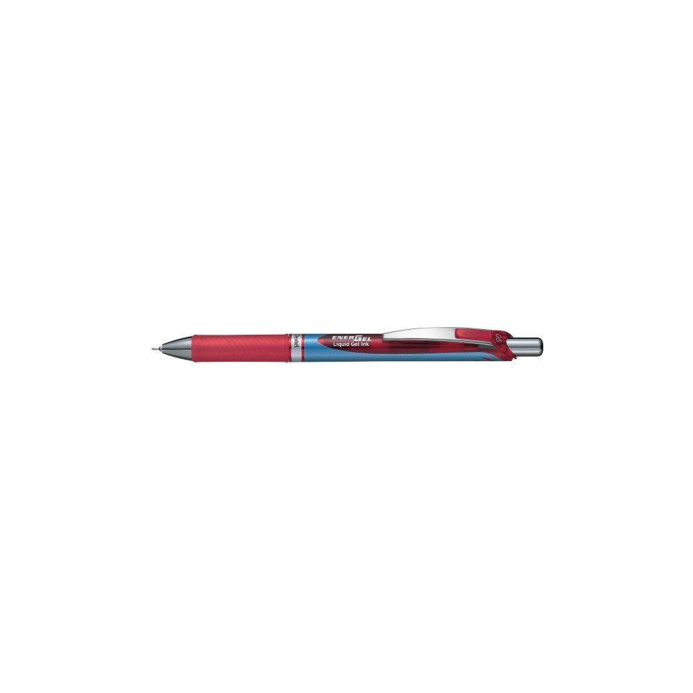Produktbild för Gelpennor, Pentel Energel BLN75, påfyllningsbar, 0,5 mm, röd