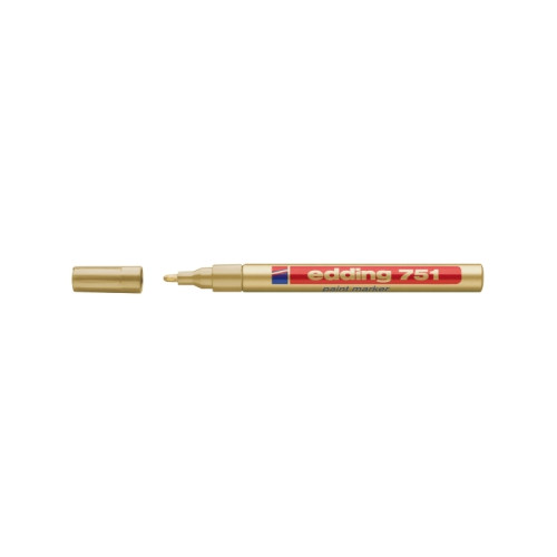 edding Färgmarkeringspenna, Edding 751, 1–2 mm, guld (förpackning o...